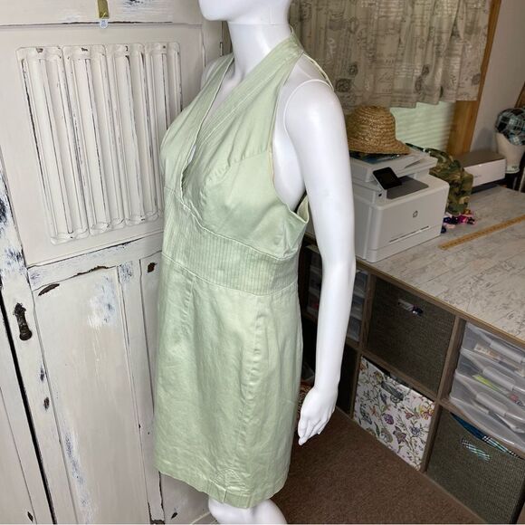 Vintage Y2K B Moss Mint Green Surplice Neckline Sleeveless Dress Size 14 - Picture 7 of 15